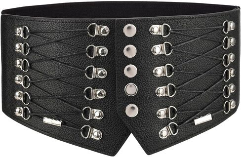 Corset Belts for Women Wide Elastic Tie Cinch Belt Vintage Renaissance Gothic Waspie Belt for Dresses in Kuwait