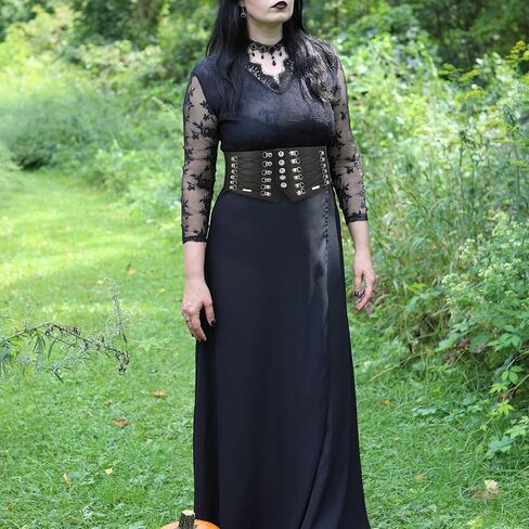 Corset Belts for Women Wide Elastic Tie Cinch Belt Vintage Renaissance Gothic Waspie Belt for Dresses in Kuwait