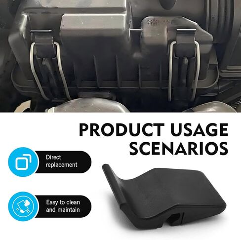 قطعتان من مشبك مبيت فلتر هواء السيارة، مشبك الاحتفاظ بعنصر فلتر هواء السيارة، متوافق مع Honda 2009-2020، Insight 2000-2006، Accord 2018-2022 17219-P65-000 (أسود) in Kuwait