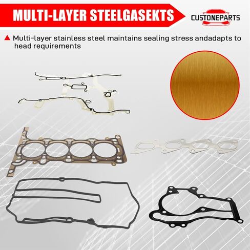 Full Head Gasket Set with Head Bolt Kit (LUJ LUV Engine) FIT 2011-2016 Chevy Cruze Sonic Trax Buick Encore 1.4L Turbo, MLS Gasket Replaces HS26540PT-1 (Not for LE2 Engine) - 1 Set in Kuwait