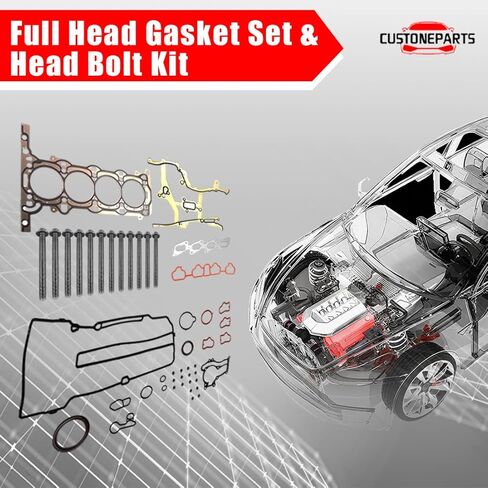 Full Head Gasket Set with Head Bolt Kit (LUJ LUV Engine) FIT 2011-2016 Chevy Cruze Sonic Trax Buick Encore 1.4L Turbo, MLS Gasket Replaces HS26540PT-1 (Not for LE2 Engine) - 1 Set in Kuwait