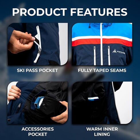 VORTEX Womens Ski Jacket - High Performance Waterproof, Insulated, Removable Hood, Snow Jacket for Winter Sports in Saudi Arabia