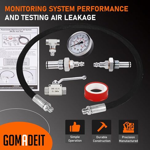 مجموعة أدوات اختبار ضغط الزيت الديزل نظام زيت الضغط العالي IPR أداة اختبار الهواء مجموعة خاصة تناسب فورد 6.0L-7.3LPowerstroke in Kuwait