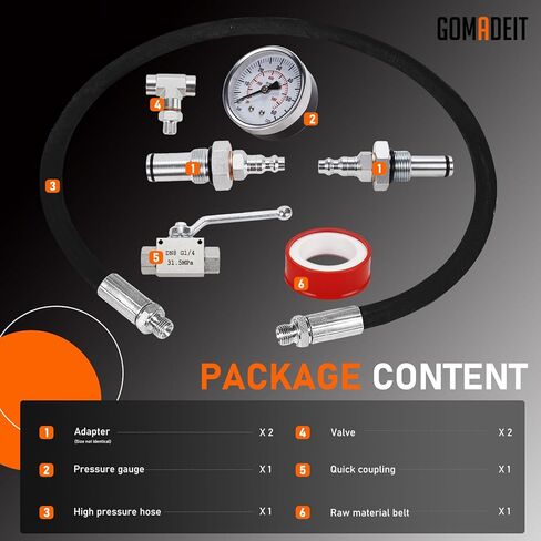 مجموعة أدوات اختبار ضغط الزيت الديزل نظام زيت الضغط العالي IPR أداة اختبار الهواء مجموعة خاصة تناسب فورد 6.0L-7.3LPowerstroke in Kuwait