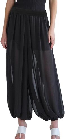 Women Y2k Vintage Lace Trim Long Bloomers Cute Ruffle Hem Pantaloons Pettipants Slips Pants Pajama Bottoms in Saudi Arabia