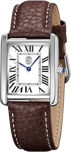 Iconic Swiss Design 1888 Vintage Style Tank Mens Watch Brown Band in Saudi Arabia