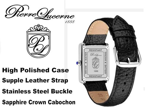 Iconic Swiss Design 1888 Vintage Style Tank Mens Watch Brown Band in Saudi Arabia