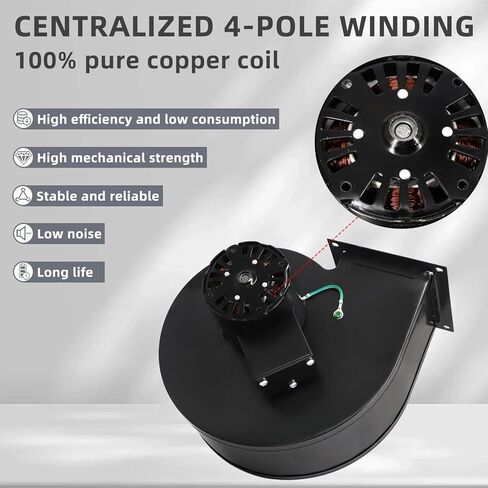 Criditpid Centrifugal Blower Fan Motor Replacement for Dayton 1TDN7, 4C440, 1C180, Fasco 50747-D401, 7121-3466 Wood Furnace Blower Fan. in Kuwait