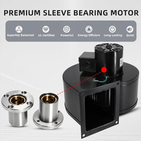 Criditpid Centrifugal Blower Fan Motor Replacement for Dayton 1TDN7, 4C440, 1C180, Fasco 50747-D401, 7121-3466 Wood Furnace Blower Fan. in Kuwait