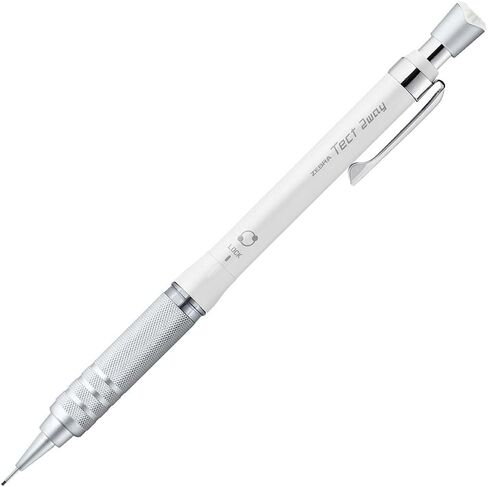 Zebra P-MA141-MW Tech 2-Way RO Mechanical Pencil 0.02 inches (0.5 mm) Metal White Knurling Model in Saudi Arabia