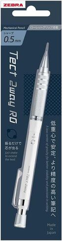 Zebra P-MA141-MW Tech 2-Way RO Mechanical Pencil 0.02 inches (0.5 mm) Metal White Knurling Model in Saudi Arabia