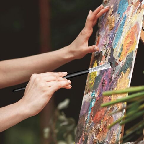 مجموعة فرش طلاء 24 قطعة، فرشاة رسم احترافية لتفاصيل الألوان المائية والأكريليك والحبر والغواش والزيت والتمبرا ومستلزمات الرسم والفنون للبالغين، هدية للفنانين in Kuwait