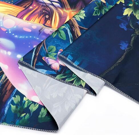 Serborlur Blacklight الفطر نسيج الأشعة فوق البنفسجية رد الفعل الخيال شجرة الغابات الجدار شنقا النيون الزهور النباتية المفروشات المناظر الطبيعية السحرية توهج في الظلام خلفية نسيج لغرفة النوم in Kuwait