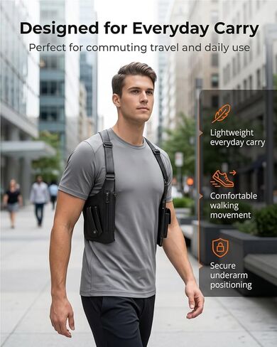 Leather Underarm Shoulder Bag Adjustable Strap Crossbody Chest Sling Satchel Multi Pocket Travel Everyday Vintage Classic in Saudi Arabia