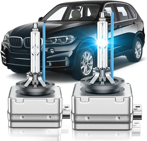 Fit for BMW 2007-2017 X3 X5 E70 F15 35i Xdrive 2008-2019 X6 2008-2016 535i E60 F10 M5 GT D1S HID Xenon Headlight Bulbs, High Low Beam Light Bulb, 8000K White Blue, Pack of 2 in Kuwait