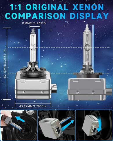 Fit for BMW 2007-2017 X3 X5 E70 F15 35i Xdrive 2008-2019 X6 2008-2016 535i E60 F10 M5 GT D1S HID Xenon Headlight Bulbs, High Low Beam Light Bulb, 8000K White Blue, Pack of 2 in Kuwait