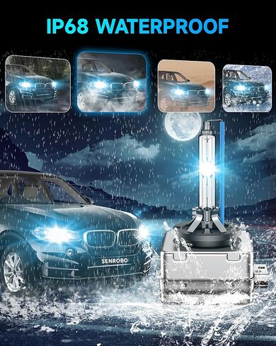 Fit for BMW 2007-2017 X3 X5 E70 F15 35i Xdrive 2008-2019 X6 2008-2016 535i E60 F10 M5 GT D1S HID Xenon Headlight Bulbs, High Low Beam Light Bulb, 8000K White Blue, Pack of 2 in Kuwait