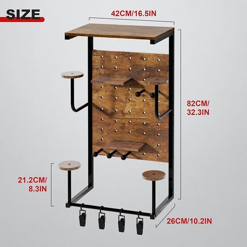 Helmet Holder Wall Mount, Motorcycle Helmet Stand, Motorcycle Accessories Display, Wall-Mounted Helmet Storage Rack with 4 Glove Clips in Saudi Arabia