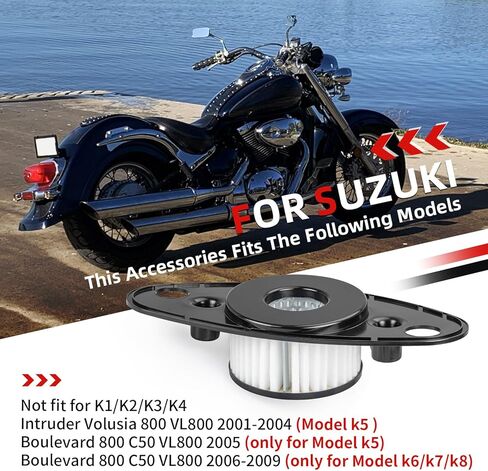 For Suzuki Intruder Volusia Boulevard 800 C50 VL800 K5/K6/K7/K8 2001-2009 Air Filter Assy 13780-41F20 in Kuwait