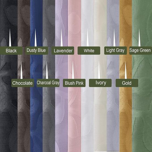 OVZME White Sheer Curtains 84 inches Long 2 Panels for Living Room, Jacquard Clip Leaf Pattern Textured Light Filtering Window Semi Sheer Voile Drapes for Bedroom, Each Panel 42 x 84 Inch in Kuwait