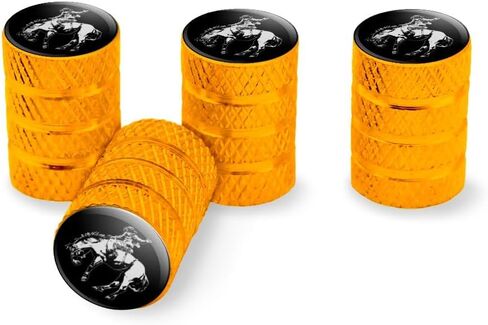 Bucking Bronco Illustration Valve Stem Caps for Tire Rim Wheel Aluminum - Pink in Saudi Arabia