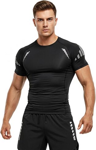 Men's Compression T-Shirt - Moisture Wicking & Breathable Short Sleeve Tee for Gym, Fitness and Workout in Saudi Arabia