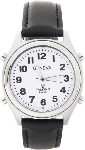 Charles Raymond Atomic Talking Watch - Sets Itself with a Touch of a Button! Unisex Watch w/Alarm Speaks Time, Day, & Date - Great for The Blind, Elderly or in Kuwait