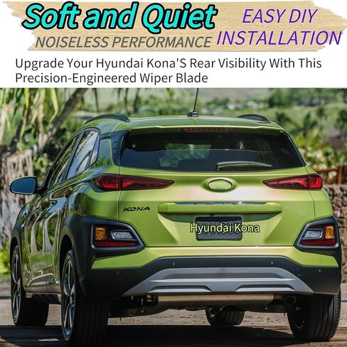 Rear Wiper Blade for Hyundai Kona 2018-2023 Fit for N Line Limited SE Ultimate SEL Plus Models | OEM Replacement All-Weather All Season Rear Back Windshield Wiper Blade for 2022 2021 2020 2019 in Saudi Arabia