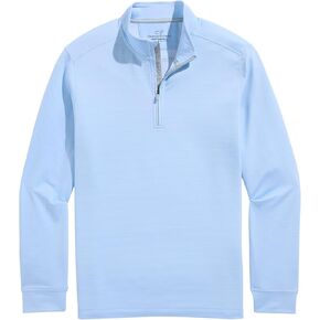 vineyard vines Men's Clubhouse Performance Quarter-Zip, Micro Stripe-JBlue in Saudi Arabia