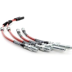 ECS Exact-Fit Stainless Steel Brake Lines - Front and Rear Kit Compatible with BMW F22, F23, F30, F31, F32, F33, F34, F36 Models in Saudi Arabia