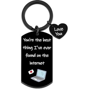 Boyfriend Keychain Boyfriend Gifts From Girlfriend Funny Gifts for Boyfriends Girlfriend I Love You Gift for Him Her Birthday Wedding Anniversary Christmas Valentines Day Gift Romantic Keyring in Kuwait