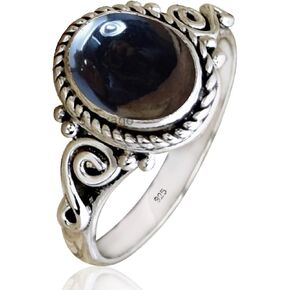 925 Sterling Silver Ring for Womens Emerald Ring, Engagement Ring Bezel Set May Birthstone Gemstone Ring, Christmas Gift in Kuwait