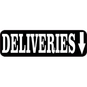 StickerTalk Deliveries Down Here Magnet, 10 inches by 3 inches in Kuwait
