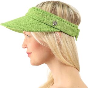 قبعة جولف للحماية من أشعة الشمس فوق البنفسجية بعامل حماية من الأشعة فوق البنفسجية بحافة واسعة 100% من القطن لشاطئ حمام السباحة وليموني in Kuwait