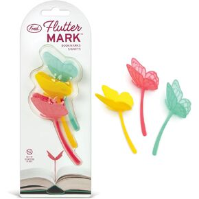 Genuine Fred FLUTTERMARKS Butterfly Bookmarks – Set of 3 Soft Silicone Page Markers – Vibrant and Flexible Bookmarks for Readers and Book Lovers in Saudi Arabia