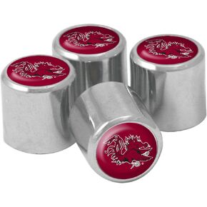 NCAA South Carolina Fighting Gamecocks Metal Tire Valve Stem Caps, 4-Pack in Kuwait