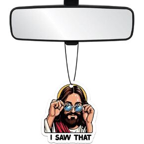8Pack Car Air Freshener,I Saw That Jesus Car Fresheners,Funny Air Freshener Car,Religious Mirror Scented Hanging Christian Gifts Car Accessories Decor Interior Home Gifts for Women Men(Cologne&Floral) in Kuwait