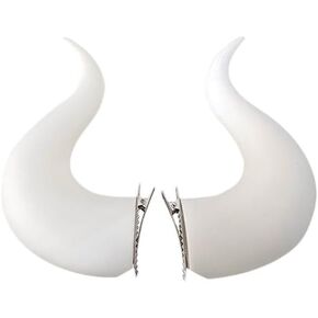 Bowsette Cosplay Horns Albedo Dragon Devil White Cosplay Horn Hair Clips Headwear in Kuwait