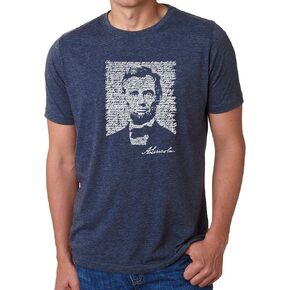 LA POP ART Men's Premium Blend Word Art T-Shirt - Abraham Lincoln - Gettysburg Address in Kuwait