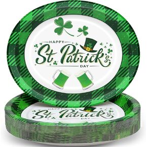 50 قطعة من أطباق عيد الشكر البيضاوية مقاس 25.4 سم × 30.48 سم | أطباق عيد الشكر يمكن التخلص منها بأوراق اليقطين والقيقب | أطباق ورقية لعيد الشكر لحفلة حصاد الخريف في عيد الشكر in Kuwait