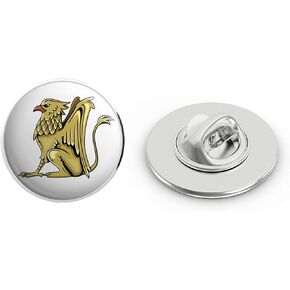 Golden Hawk Chimera Animal Cartoon Round Metal 0.75" Lapel Pin Hat Shirt Pin Tie Tack Pinback in Kuwait