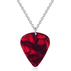 Stranger Eddie Guitar Pick Pendant Necklace Halloween Necklace Holiday Gift Halloween Costume Cospaly Jewelry in Saudi Arabia