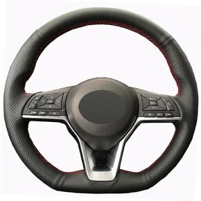 HATHWAY Fit for Nissan Sentra 2020-2021,Car Steering Wheel Cover,Car Anti-Slip and wear-Resistant Steering Wheel Cover,Car Decoration, Red line in Kuwait