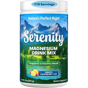 ليلة الطبيعة المثالية | مسحوق خليط مشروب المغنيسيوم سيرينيتي | مكافحة الإجهاد | خالي من الغلوتين | نباتي | غير معدل وراثيًا | خالي من السكر | يدعم الاسترخاء والنوم وصحة القلب والعظام والأعصاب | 15 أونصة in Kuwait