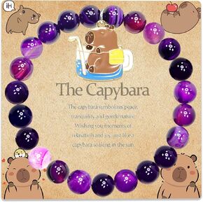 Capybara Gifts Capybara Bracelet Jewelry Inspirational Birthday Christmas Capybara Lover Gifts for Women Bestie Daughter,B in Kuwait