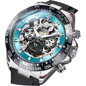 OLEVS Mens Automatic Watches Self Winding Tourbillon Skeleton Date Waterproof Luminous Diamond Luxury Business Dress Wrist Watches in Saudi Arabia