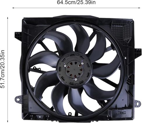 Radiator Cooling Fan Assembly 68272755AD Engine Cooling Fans Compatible for Jeep Wrangler 2019-2022 for Gladiator 3.0L 3.6L 2.0L 6.4L Engine 2020-2021 in Kuwait