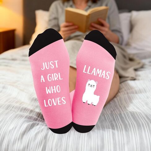 Llama Gifts for Women and Girls Cute Funny Llamas Lovers Themed Accessories Socks Presents Christmas Stocking Stuffers Birthday Xmas White Elephant Galentines Graduation Valentines Day Gifts in Saudi Arabia
