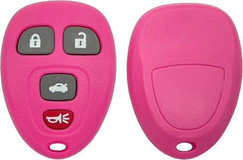 Pink Key Fob Case Shell Fit for Chevy Suburban Tahoe 2007-2014 Traverse 09-17 GMC Yukon 07-14 Acadia Buick Enclave 08-17 Escalade 07-13 Keyless Entry Remote Cover (4 Buttons A) in Saudi Arabia