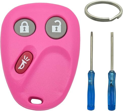 Pink Key Fob Case Shell Fit for Chevy Suburban Tahoe 2007-2014 Traverse 09-17 GMC Yukon 07-14 Acadia Buick Enclave 08-17 Escalade 07-13 Keyless Entry Remote Cover (4 Buttons A) in Saudi Arabia